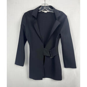 Stella McCartney Viscose Yarn Blazer with Strap Black Size 40 IT, 4-6 US